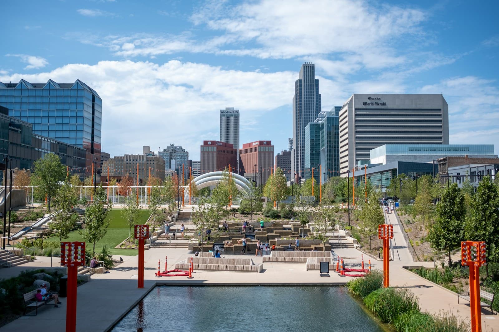 Nebraska cityscape and street view